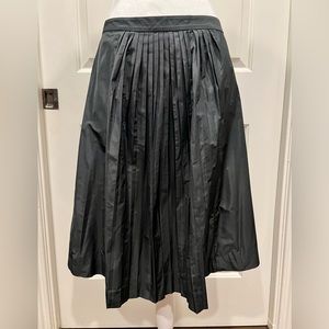 Theory Black Bib Pleated Dress Skirt Size 4